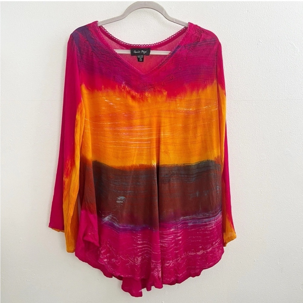 Charlie Paige tie dye blouse Top hippie - Picture 2 of 11